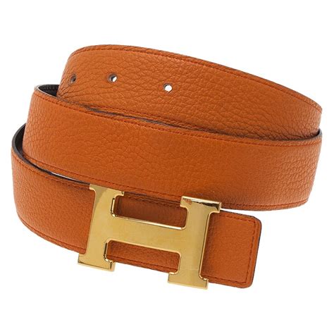 orange leather hermes belt|hermes belt orange black.